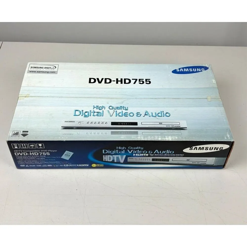SAMSUNG DVD-HD755 Hi-Def Conversion DVD Player HDMI Cord Included New Sealed Box